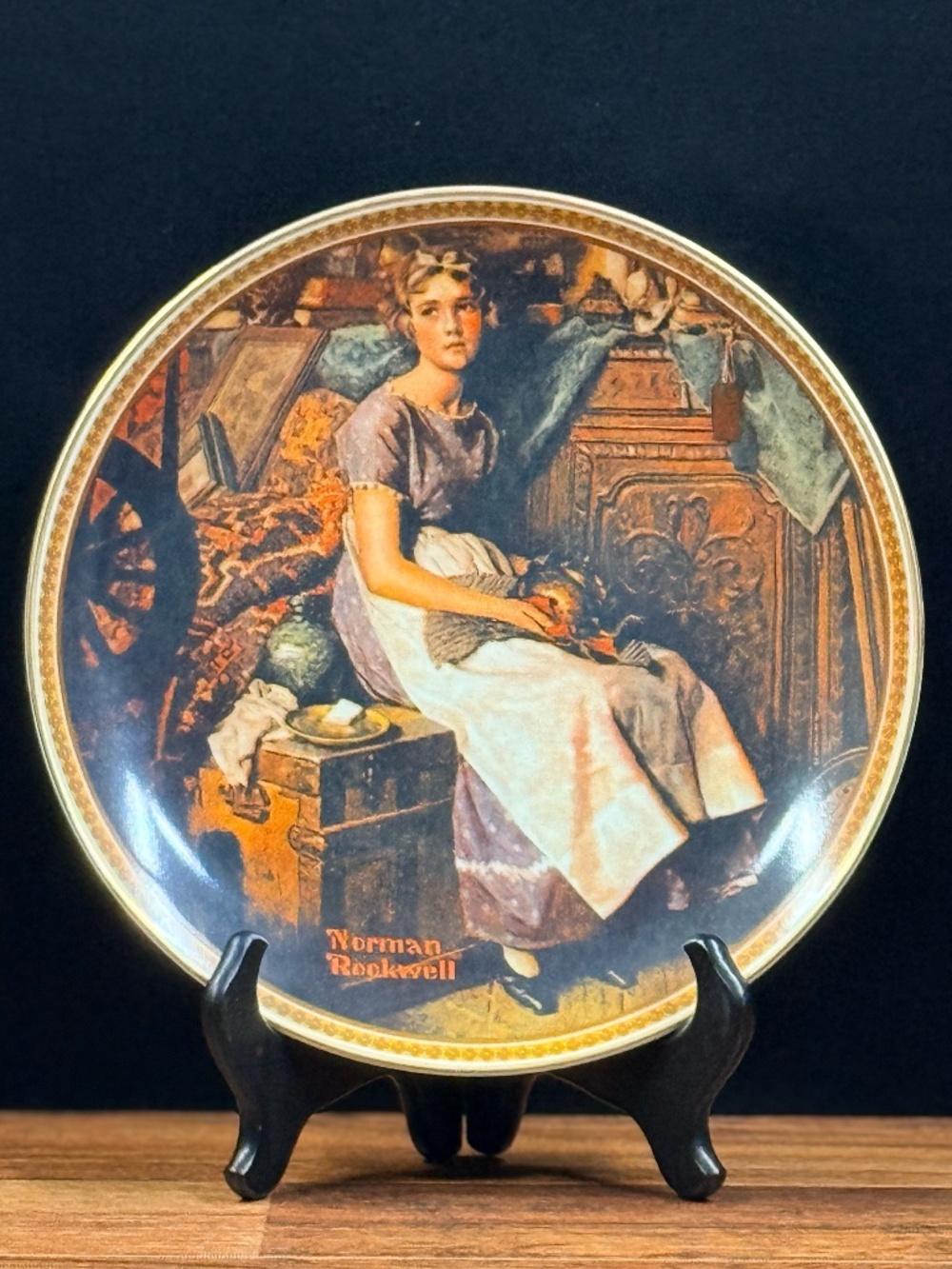 NORMAN ROCKWELL’S Rediscovered Women Collection “Dreaming in the Attic” Plate